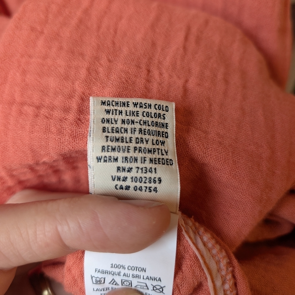 L.L. Bean Coral Tiered Midi Dress - Picture 8 of 8
